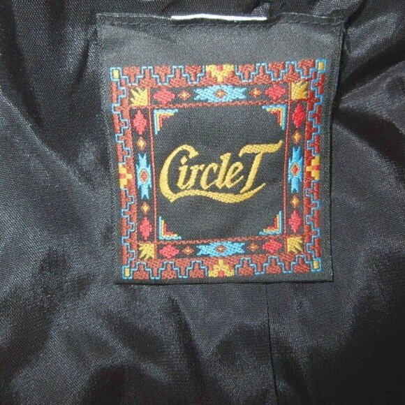 Vtg Circle T Velvet Tapestry Jacket Size S Western Cowgirl Military Crop Navajo - Picture 4 of 11